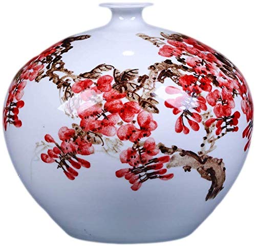Vase en céramique de prestige MU, porcelaine peinte à la main C