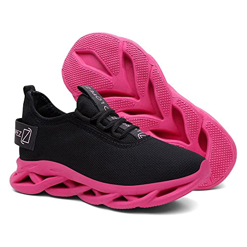 Tênis Feminino Sport Academia Corrida Leve e Macio - Preto/Rosa - 36