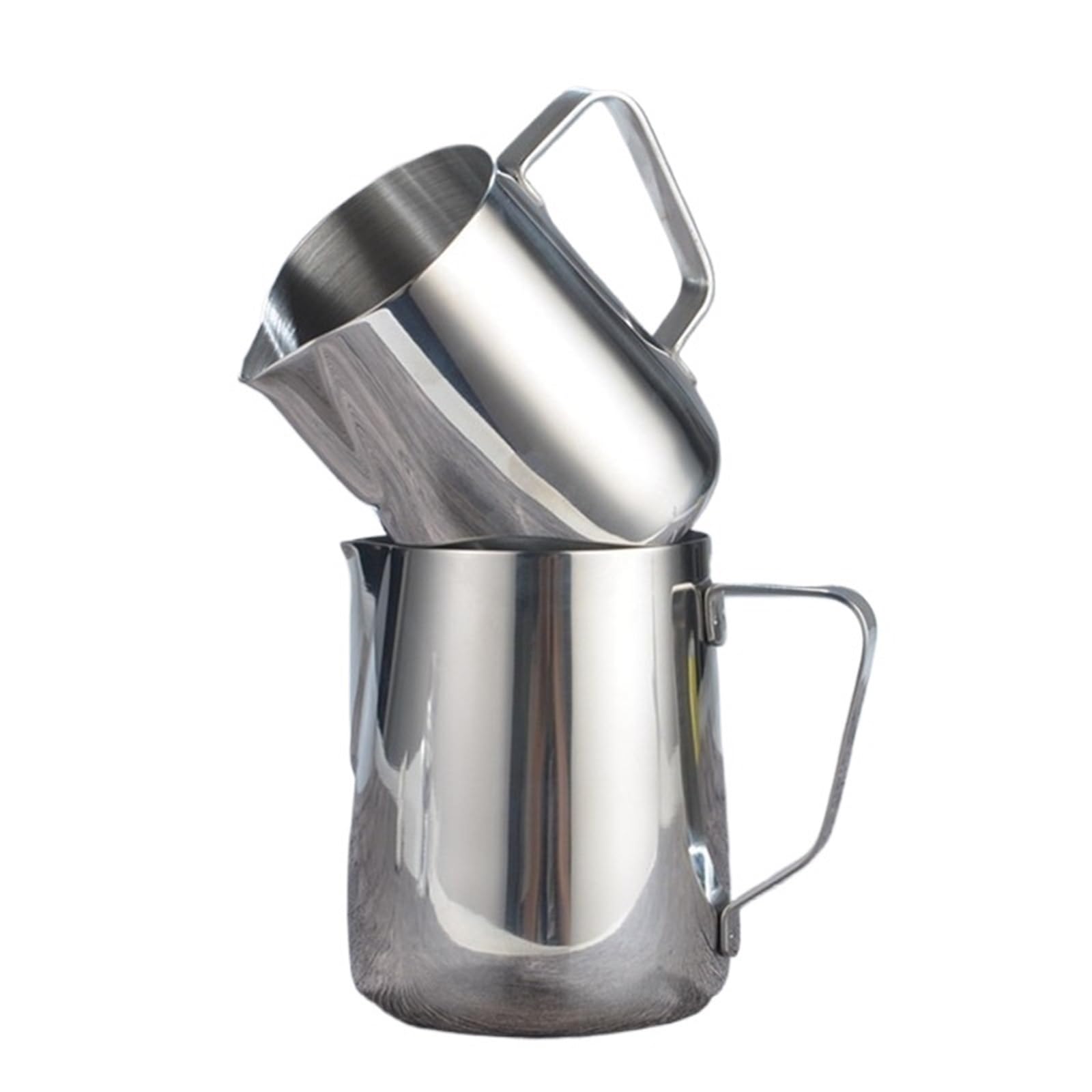 Espumador de leche acero inoxidable, taza flores, jarra café expreso, artesanal Barista, y, 2 uds Para Espumar(1000ml)
