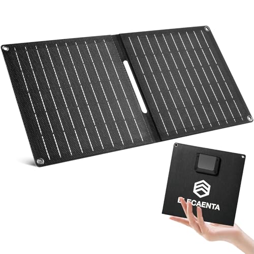 Cargador Solar Portátil 15W, Panel Solar Plegable ETFE con Puerto USB A y Tipo C, Placa Solar Portatil con IP68 Resistente al Agua Compatible con Smarthone, Adecuado para Acampar y Hacer Senderismo