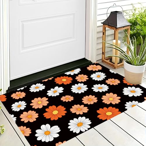Paillasson interieur jolies marguerites lavable en machine - 6