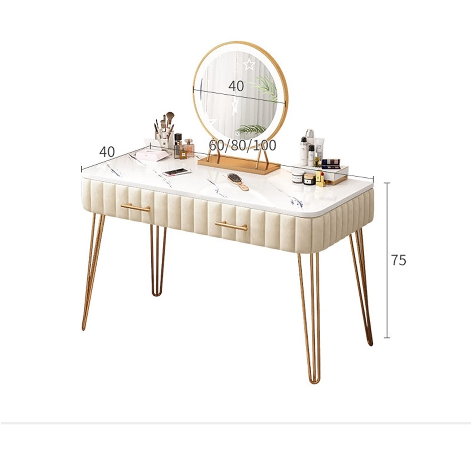 Modernes Make-up für Schlafzimmer – kompakte Einzelkommode, stilvoller, unabhängiger Ty-Tisch für den Familiengebrauch, platzsparendes Design, elegante Wohnmöbel