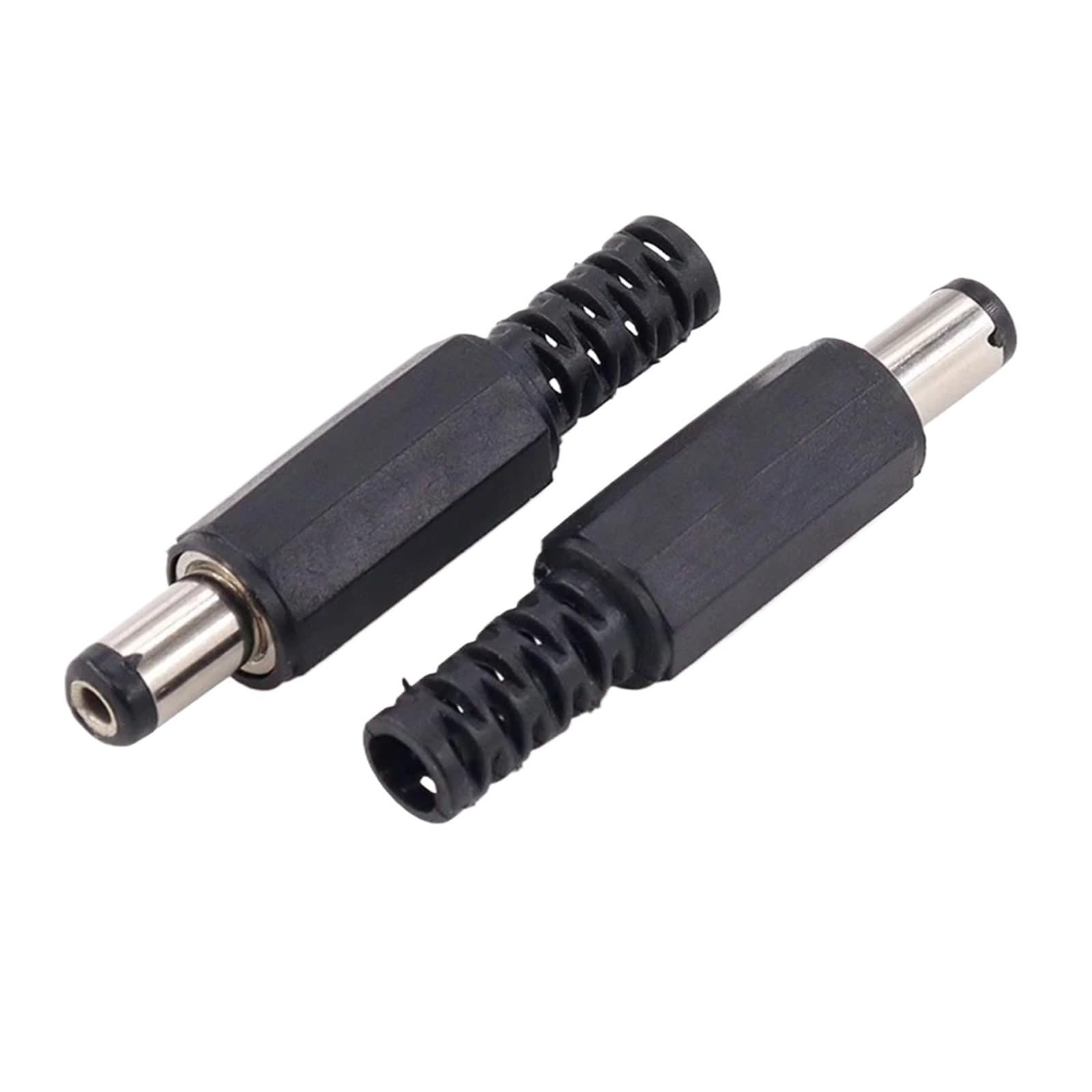Jack di alimentazione CC, 200 pezzi, 5,5 x 2,1 mm, 5,5 x 2,5 mm, prese CC con dado, presa jack di alimentazione CC, connettore femmina per montaggio a pannello, per audio auto, laptop, lettori MP3