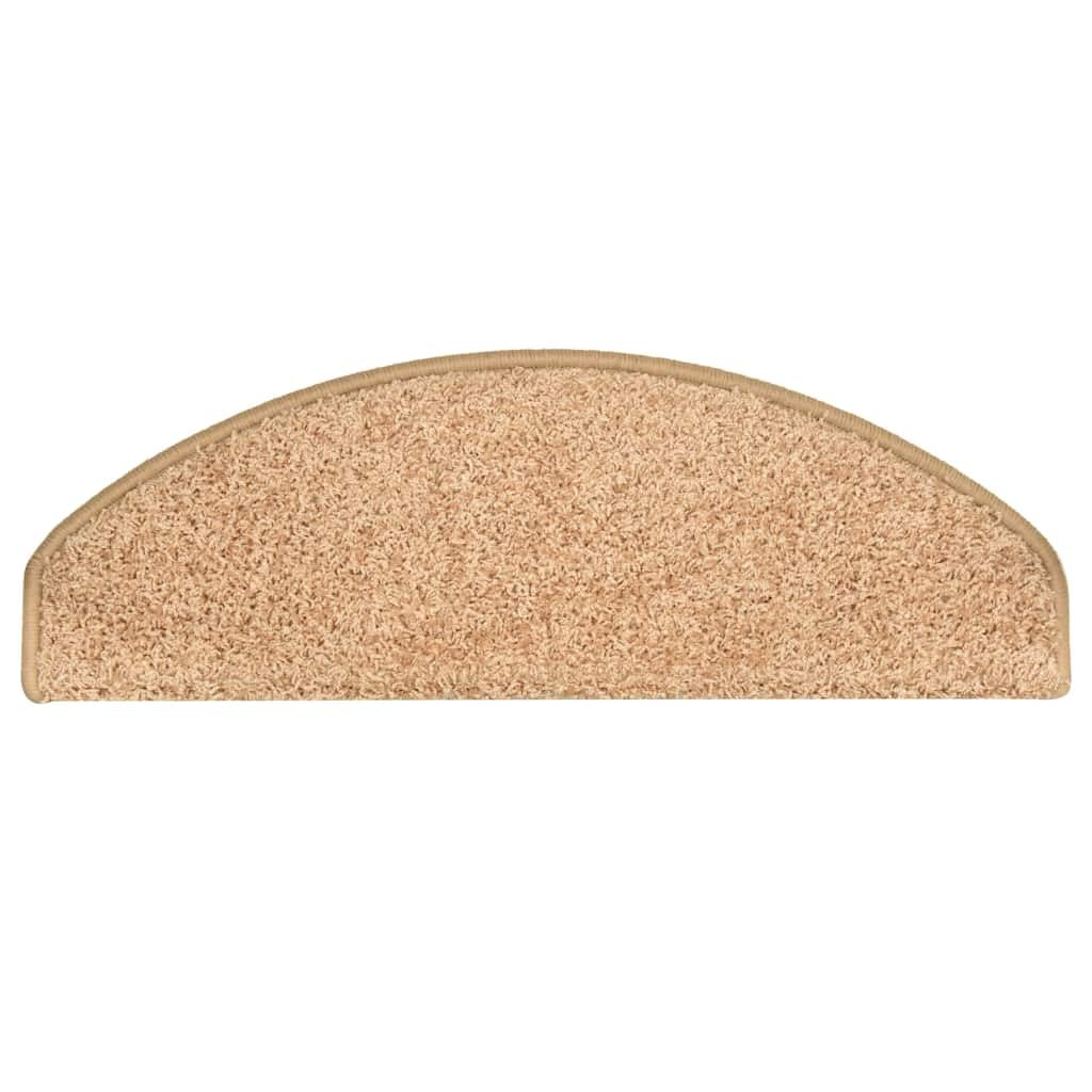Maty na schody, 15 sztuk, 65 x 21 x 4 cm, złote, półokrągłe, duże, antypoślizgowe, samoprzylepne, ochrona schodów na schody drewniane, do wnętrz, dla zwierząt domowych