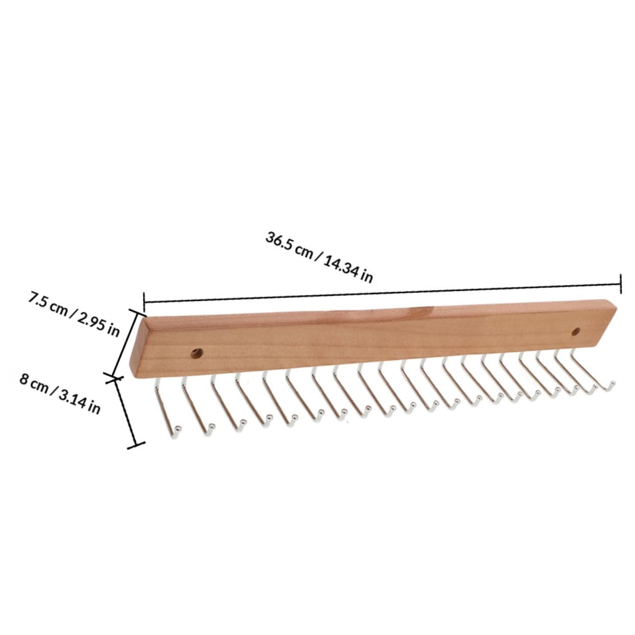 Organizador de Cinturones y Corbatas de Madera Almacenamiento Conveniente y 20 Ganchos, Diseño Multifuncional para Paquete de 2 Piezas Entrada y Armario