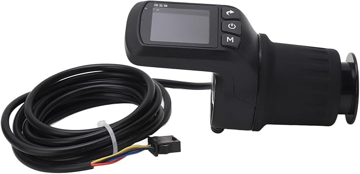 Electric Bike Meter Kit, LCD Display Panel Half Handle Grip Electric Bike Display Meter, 5P Common Wire 24V 36V 48V 60V LCD Display Control Panel