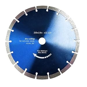 230mm 9 pouces lame de scie circulaire meuleuse multi-outils scie disque de coupe diamant pour béton bois disque de coupe accessoires d'outils électriques (Color : Blue)