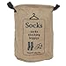 HERCHR Cesto Ropa Sucia, Bolsa Ropa Sucia con Asas Plegable Cesto Ropa Impermeable Cesta Ropa Sucia de Lino Natural para Ropa Sucia, 23 x 27cm(Calcetines)