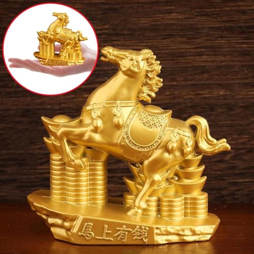 Ensemble de figurines de cheval dorées, le cadeau idéal pour esthètes - 6