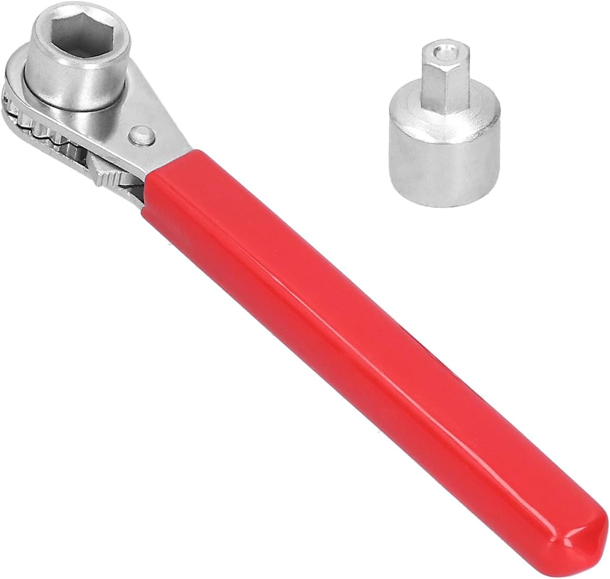 10mm Ratchet Wrench 2 in 1 10mm Battery Terminal Ratchet Wrench for 3/8in Top Post O.E. Terminal and 5/16in Side Bolt Post, Battery Wrench for Top Side Post, RV Sport Car Wrench