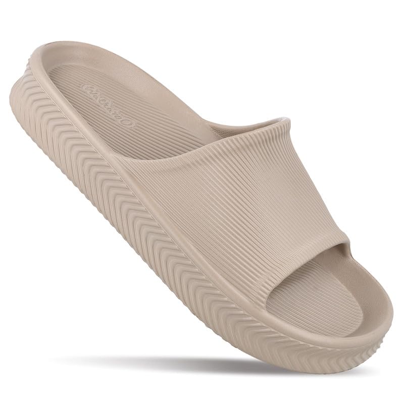 WALKAROO Eva Sliders for Men|Trendy |Light Weight and Comfortable|WC8737 - Greige (B0DB27B4W6) Amazon Price History, Amazon Price Tracker
