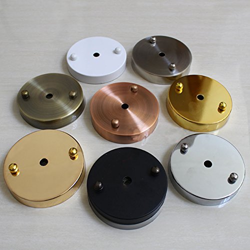 Zehui Ceiling Base Plate Round Metal Pendant Light Accessories 10Cm Brushed Nickel Base #TOP3