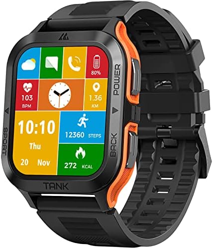 ZUKYFIT Smart Watch for Men,70 Sports Modes Rugged Military Smartwatch for Android iPhone(Call Receive/Dial),60+ Days Battery Life,50M Waterproof Fitness Tracker with Smart Sleep Tracking Heart Rate