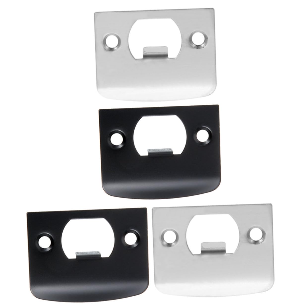 Hemobllo 5 Ensembles Guide De Serrure De Porte Intérieur Gâche De Pêne Dormant Verrou Porte Plaque De Renfort De Porte Plaque De Recouvrement De Trou De Porte 4 Pièces * 5