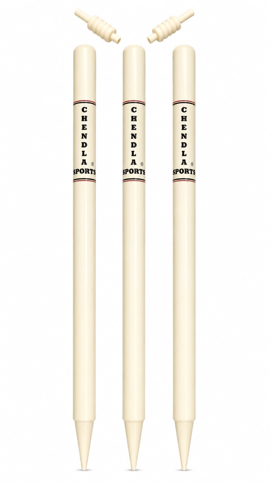 Tennis Cricket Wicket Stumps (Set of 3 Stumps and 2 BAILS)|Cream Color Plastic Stumps with 2 Bails for Backyard, Practice & Street Cricket (Yellow)-image-11