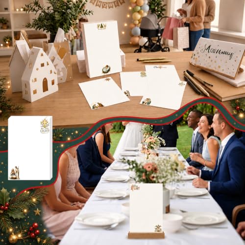 Image of Spiareal 100 Pcs Blank Note Cards Index Card, White, 4 x 6 in, Nativity