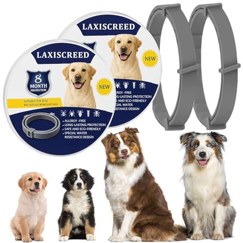 LAXISCREED 2 Pack Dog Collar, Natural Protective Collars for Dogs
