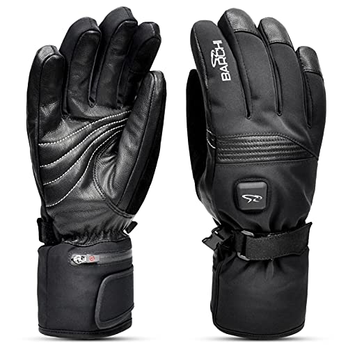 BARCHI HEAT 7.4V 2200MAH Guantes térmicos, Guantes eléctricos eléctricos con batería Recargable para Esquiar Patinaje Montar en Motocicleta Motocicleta Caza Cover