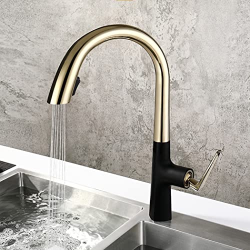 Robinet de cuisine pivotant doré pour cuisiner avec plaisir