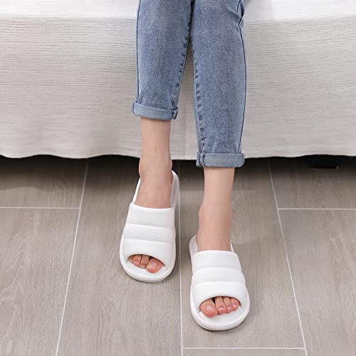 Image of shevalues Summer House Slippers for Women Men Breathable Waffle Indoor Slippers Slip-on Open Toe Home Shoes