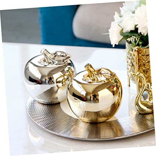 VINTORKY Plant Decor 1pc Apple Ceramic Ornament Artificial Fruit Matas Artificiales para Water Table Toys Centerpiece Table Decorations Ceramic Toy Garden Ceramic Decor Desktop Fruit Toy