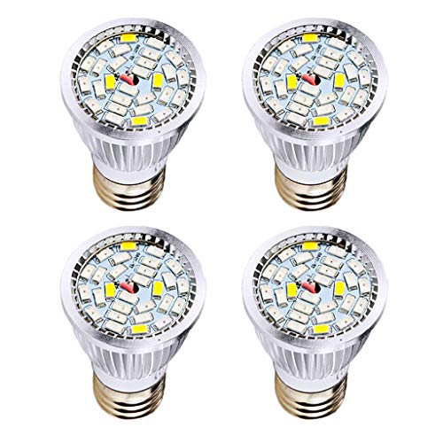 MD Lighting LED Grow Light(4 Pack), 10W E27 28 LEDs Growing Light Full