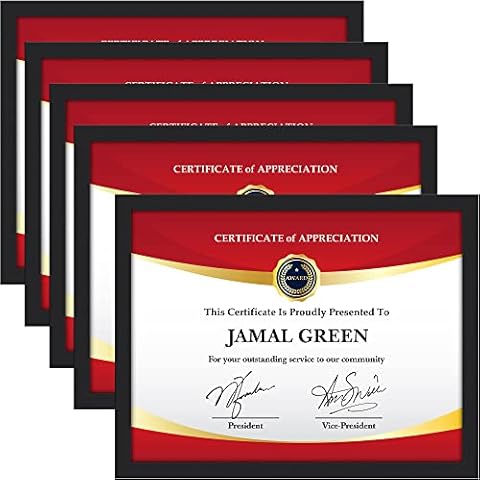 Icona Bay 5 Pack Certificate Frames Cover