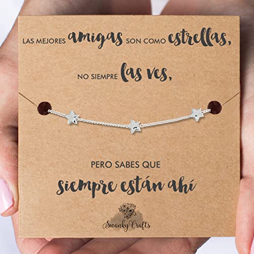 Best Friend birthday gifts for women - friend gifts for women unique, birthday gifts for best friend bracelet, birthday gift for best friend bracelets - golden star bracelet with birthday card4