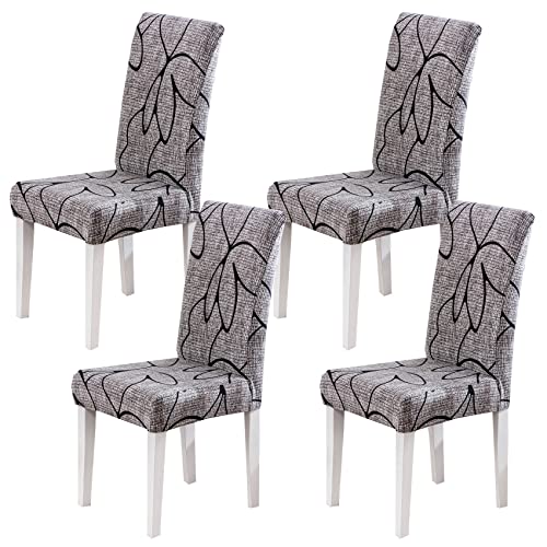 HZDHCLH Chair Covers Set of 4/6 Stretch Modern Chair Slipcovers for Dining Room Kitchen Wedding Party Washable Chair Protector(4pcs