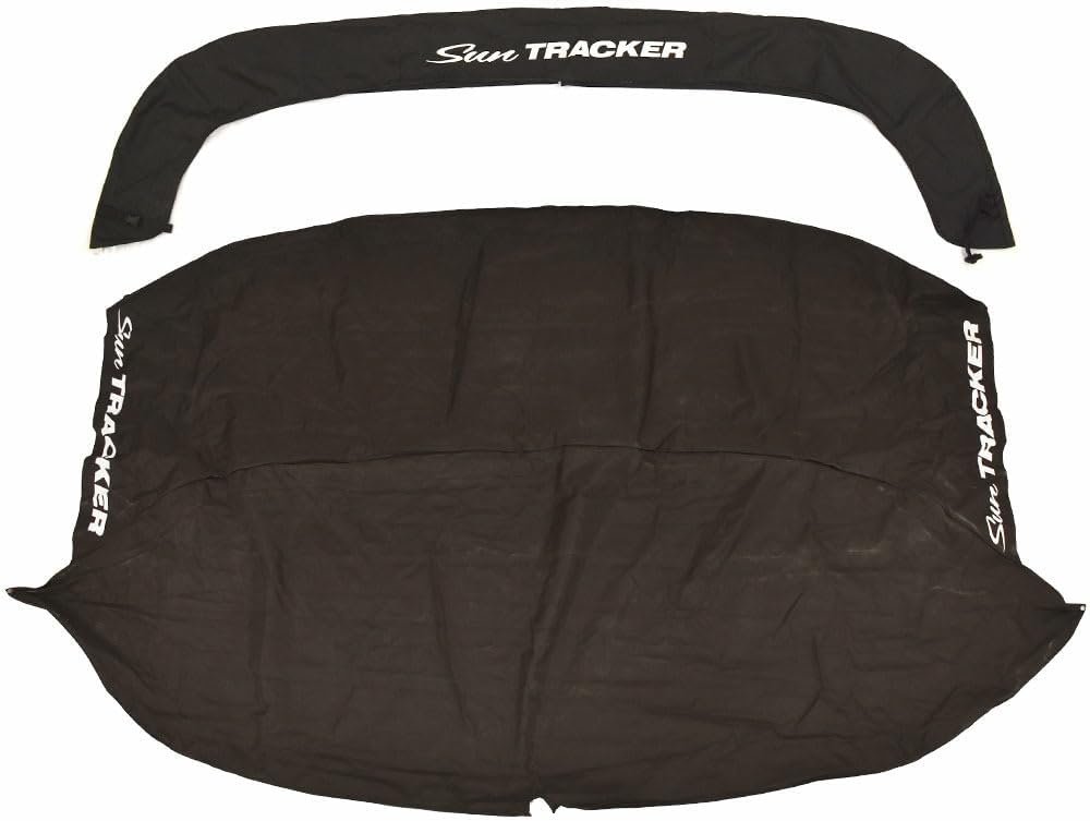 Pontoon Boat Bimini Cover TCP-374-C-S | w/Boot Black