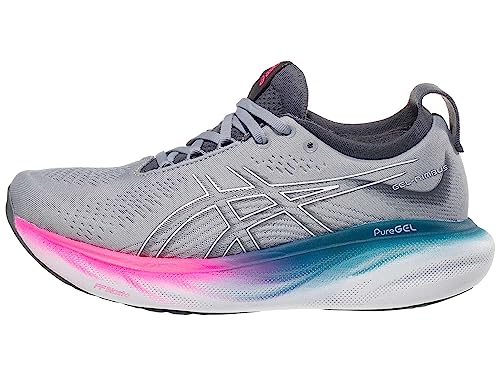 ASICS Women's Gel-Nimbus 25 Running Shoes, 9, Sheet Rock/White
