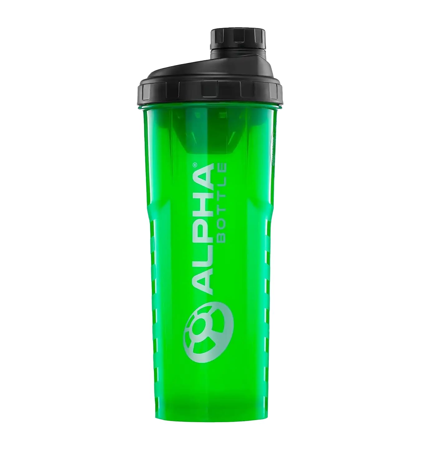 Alpha Designs Men's Green Protein Shaker Bottle 1L - 1000Ml Gym Bottle For Protein Shakes - Leakproof Screw Cap