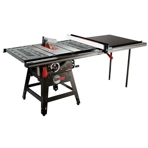 SawStop 10-Inch Contractor Saw, 1.75-HP, 36-Inch Professional T-Glide Fence System (CNS175-TGP236)