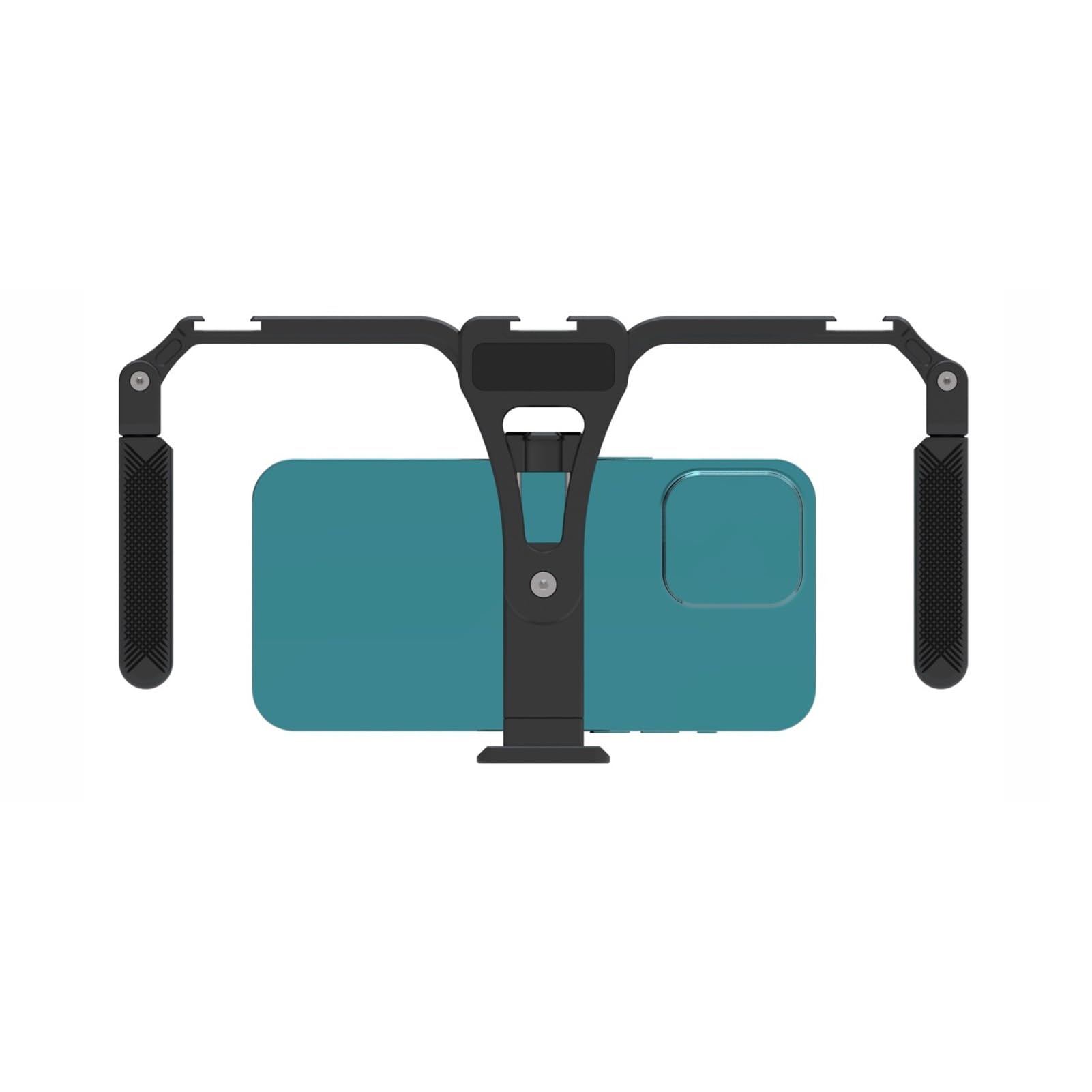 Smartphone-Käfig, professioneller, Faltbarer Dual-Handgriff mit Kaltschuhhalterung und 1/4-Gewindelöchern für Vlog-Filmaufnahmen und Live-Streaming, Aluminiumlegierung, leicht,