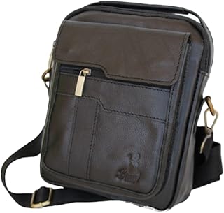 Men's Genuine Leather Crossbody Bag Fashion Waterproof Bag - Size 25 * 20 cm 4 Utility Pockets - 2801