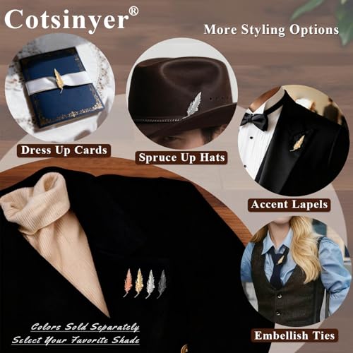 Image of Plated Classic Rose Flower Feather Brooches and Pins for Women Men Fashion Jewelry Delicate Leaf Lapel Dress Accessories Boutonniere Corsage Hat Bag Suit Tie Wedding small,simple
