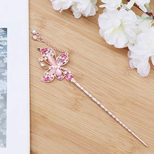 PIXNOR Strass PÃ©rola Flor Cabelo Vara Vintage Tassel Pino de Cabelo para As Mulheres Menina
