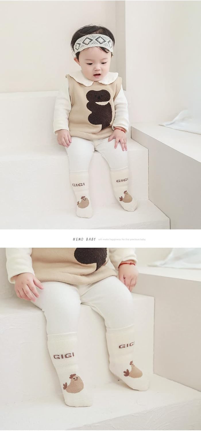 Baby Non-skid Grip Socks Toddler Socks Warm Thick Anti Skid Slipper Crew Socks for Girls Boys Newborn Infant 5 Pairs - Image 6