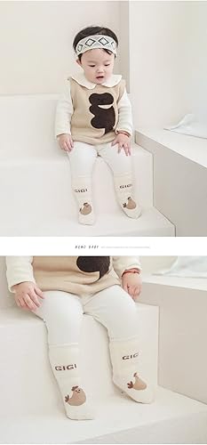 Miniatura 6 de Calcetines antideslizantes para bebés, calcetines cálidos y gruesos antideslizantes para niñas y niños, recién nacidos, 5 pares