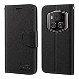 Étui Portefeuille en Tissu Oxford et Cuir PU Compatible avec Huawei Honor Magic 6 RSR, Coque Robuste avec Rabat Magnétique et Fentes Cartes (Noir) Étui Portefeuille en Tissu Oxford et Cuir PU Compatible avec Huawei Honor Magic 6 RSR, Coque Robuste avec Rabat Magnétique et Fentes Cartes (Noir)