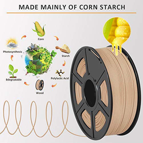 Sunlu 1.75 PLA FILAMENT Real Wood Fiber Wood Pla Filament, Neatly Wound Pla 3D Printer Filament 1.75Mm Dimensional Accuracy +/- 0.03Mm thumb #4