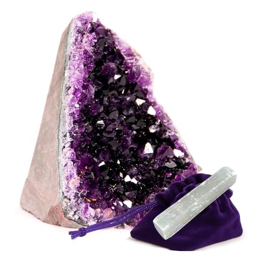 Unique Amethyst Geode Stone Cluster for Home Decor