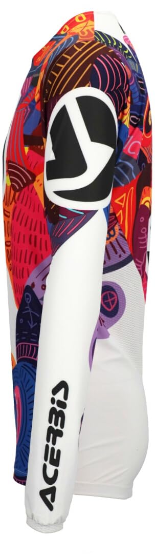 Acerbis X-Flex Veras Maglia Motocross, Bianco/Nero/Giallo, L