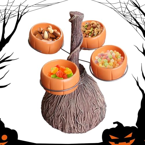 Zibeem Halloween-Baum Bonbonservierer 4 Schalen