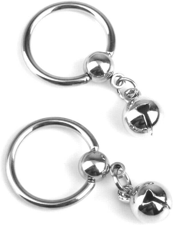 UkrGoods14G Stainless Steel Bell Charm Hoop Captive Bead Navel Nipple Ring Body Unique for Gift Daily Colorful Jewelry Popular Creation Styling Aesthetic Casual Cute