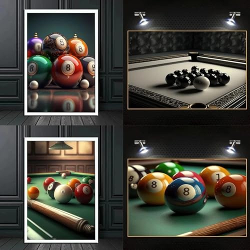 Impressions pour salon et décoration murale billard en toile premium