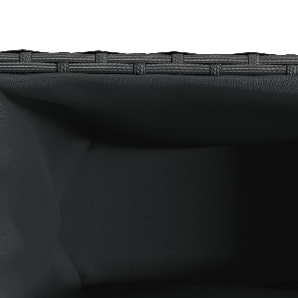 vidaXL Jardineras con 2 maceteros 2 uds ratán PE Negro 90x20x40 cm