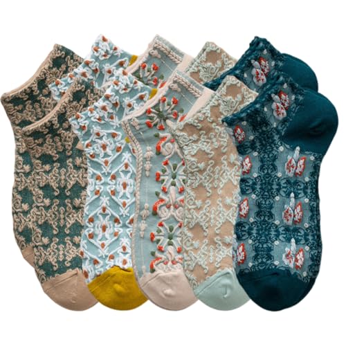 UEIOAVL Calcetines de deporte para mujer, 5 pares de calcetines