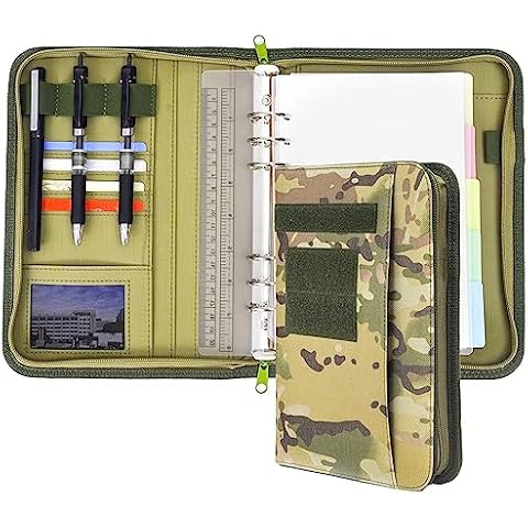 VEPKOIT Army Tactical Padfolio with Zipper Cover