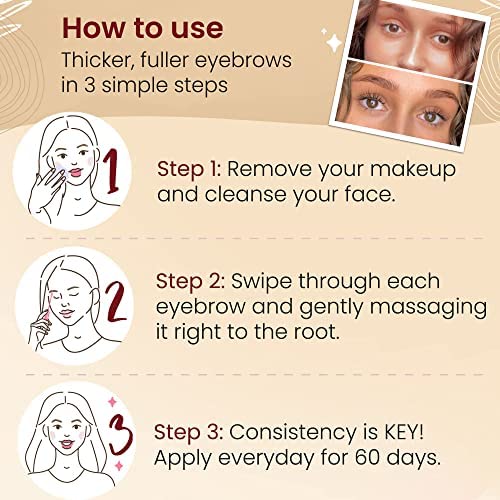 Forever Brow Eyebrow Growth Serum Multi Pack (5), For Bushy, Thick & Full-Arch Luscious Brows, Clean Plant-Based Formula with Castor Seed Oil, Apple Stem Cell and Provitamin B5. 5 * 0.27 FlOz (5-pack)